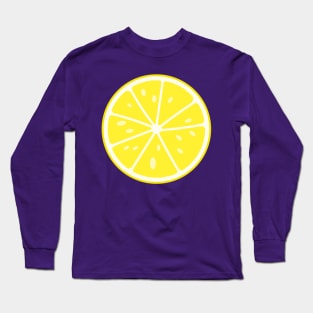 Slice of Lemon. Sliced yellow ripe lemon. Long Sleeve T-Shirt